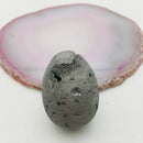 natural druzy agate egg silver gold rainbow colors