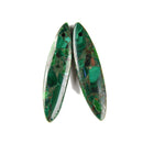 Natural Malachite With Pyrite Pendant Earrings Sold Per Pair