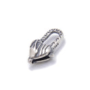 925 Sterling Silver Anti-Silver Hand Back Heart Clasp 8.5x15mm 2 Pcs Per Bag