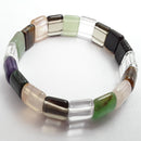 multi gemstones double drill bracelet