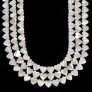 White Mother of Pearl MOP Shell Horizontal Drilled Heart 6mm to 12mm 15.5'' Strd