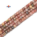 Natural Plum Blossom Jasper Faceted Cube Beads Size 4-5mm 15.5'' Strand