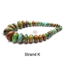 Natural Genuine Turquoise Jumbo Graduated Rondelle Beads 15-38mm 15.5" Strand KL