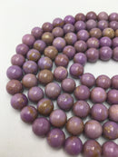 natural phosphosiderite smooth round beads