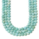 Natural Grade A Blue Green Amazonite Faceted Coin Beads Size 8mm 15.5'' Strand