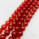 carnelian smooth round beads