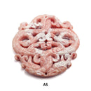 pink white jade hand carved chinese pendant