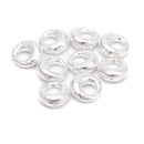 925 Sterling Silver Arc-Shaped Charm Size 10mm Sold 3Pcs Per Bag