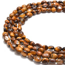 Natural Yellow Tiger's Eye Pebble Nugget Beads Approx 5-8mm 15.5" Strand