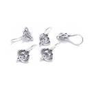 925 Sterling Silver Anti-Silver Chrysanthemum Earring Hook 10x19mm 4Pcs Per Bag