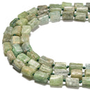 Natural Green Kyanite Faceted Cylinder Tube Beads Size 8x10mm 15.5" Strand