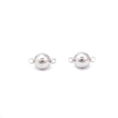 304 Stainless Steel Magnetic Clasp Ball Shape Size 6mm 8mm 10mm 12mm 2 Pieces per Bag