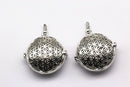 silver metal oil diffuser pendant flat round