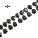 Larvikite Labradorite Smooth Teardrop Beads Size 12x16mm 15x20mm 15.5'' Strand