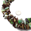 Chrysoprase Irregular Pebble Nugget Slice Chips Beads 12-15mm 15.5" Strand