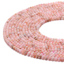 pink opal faceted round beads