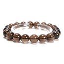 Natural Smoky Quartz Smooth Round Beaded Bracelet Size 8mm 10mm 7.5'' Length