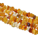 amber irregular pebble nugget Chips beads