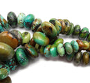 Natural Genuine Turquoise Jumbo Graduated Rondelle Beads 15-38mm 15.5" Strand KL