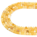 Natural Yellow Opal Faceted Cube Beads Size 4mm 15.5'' Strand