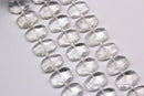 clear quartz rectangle slice faceted octagon beads