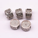 silver plated flat wheel charm