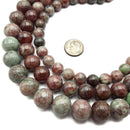 Natural Kashgar Garnet Smooth Round Beads 10mm 12mm 14mm 15.5" Strand