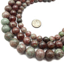 Natural Kashgar Garnet Smooth Round Beads 10mm 12mm 14mm 15.5" Strand