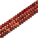 Burnt Orange Fire Agate Hard Cut Faceted Rondelle Beads 4x6mm 5x8mm 15.5''Strand
