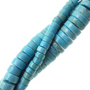 light blue turquoise Heishi Rondelle Discs beads 