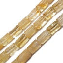 citrine smooth triangle tube shape beads