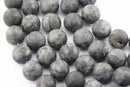 larvikite labradorite matte round beads 