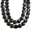 Larvikite Labradorite Flat Round Coin Beads Size 14mm 20mm 15.5'' Strand