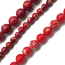 Red Sea Sediment Jasper Smooth Round Beads 4mm 6mm 8mm 10mm 12mm 15.5" Strand