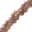 dark peach moonstone matte round beads