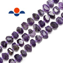 natural amethyst faceted nugget chunk beads