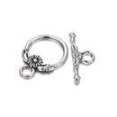 Alloy Silver Charm Toggle Clasps 18m 14 Clasps Per Bag