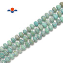 Natural Amazonite Faceted Irregular Rondelle Beads Size 5x8 mm 15.5'' Strand