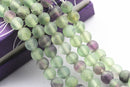 large hole fluorite matte round beads