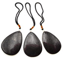 natural shungite pendant big teardrop shape