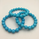 blue shell pearl bracelet smooth round