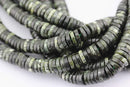 green zebra skjasper Heishi Rondelle Discs beads