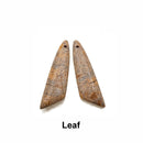 Picture Jasper Teardrop/Rectangle/Eye/Leaf Shape Pendant Earrings Sold Per Pair