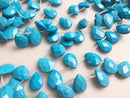 blue howlite turquoise faceted teardrop beads