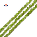 Natural Peridot Faceted Pebble Nugget Beads Approx 4-6mm 15.5" Strand