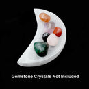 Selenite Crystal Crescent Moon Dish Charging Energy Bowl Approx 3x5" Inches