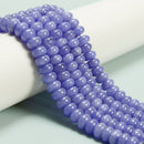 Tanzanite Color Dyed Jade Smooth Rondelle Beads Size 5x8mm 15.5'' Strand