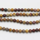 sunset mookaite matte round beads
