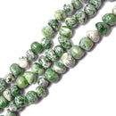 green spot jasper irregular pebble nugget beads