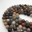 multi color quartz smooth round beads